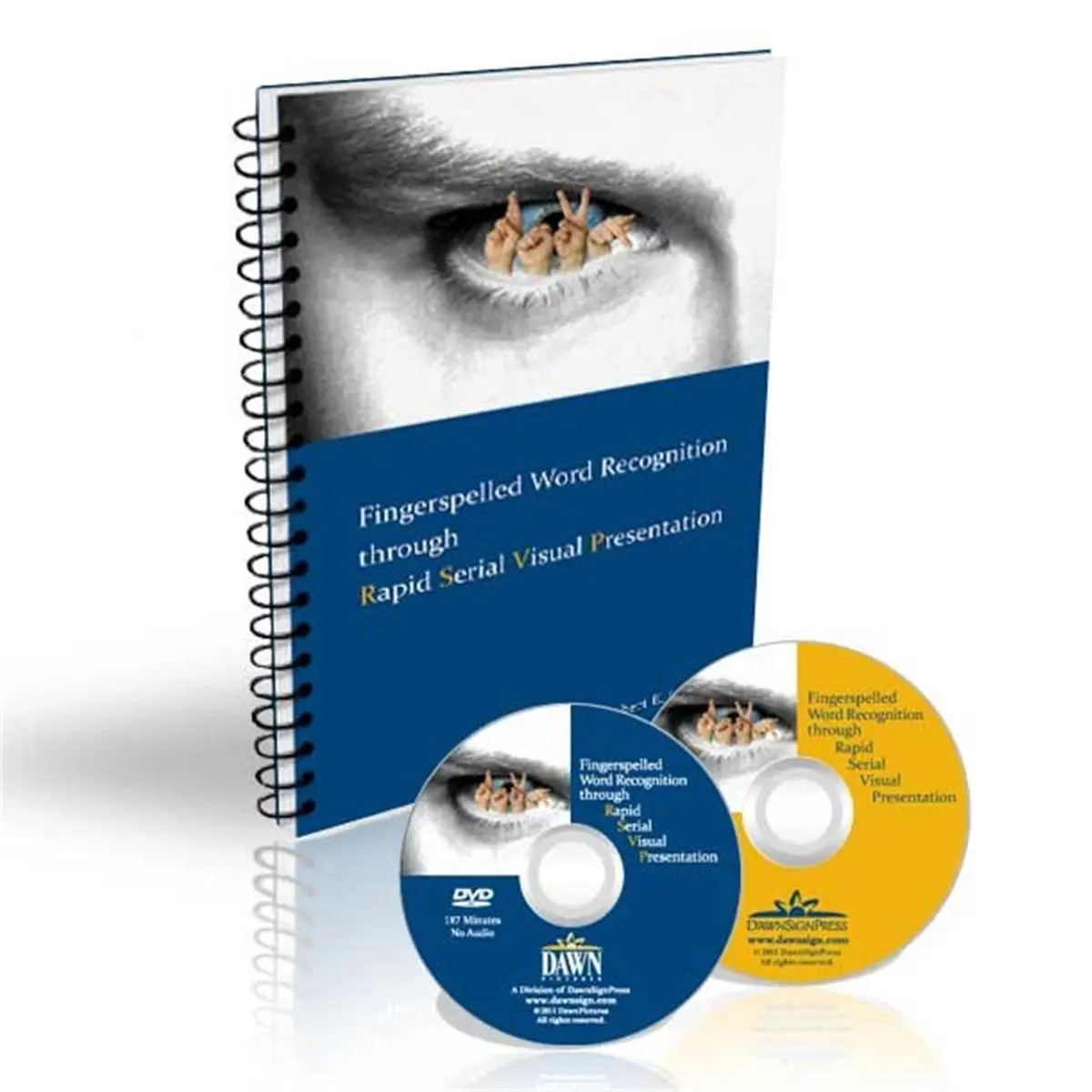 212 MAIN Cat Sign Language Learning Materials - Coil-Bound Book, Fingerspelled Word DVD Set, Rapid Serial Visual Presentation Feline Training Supplies
