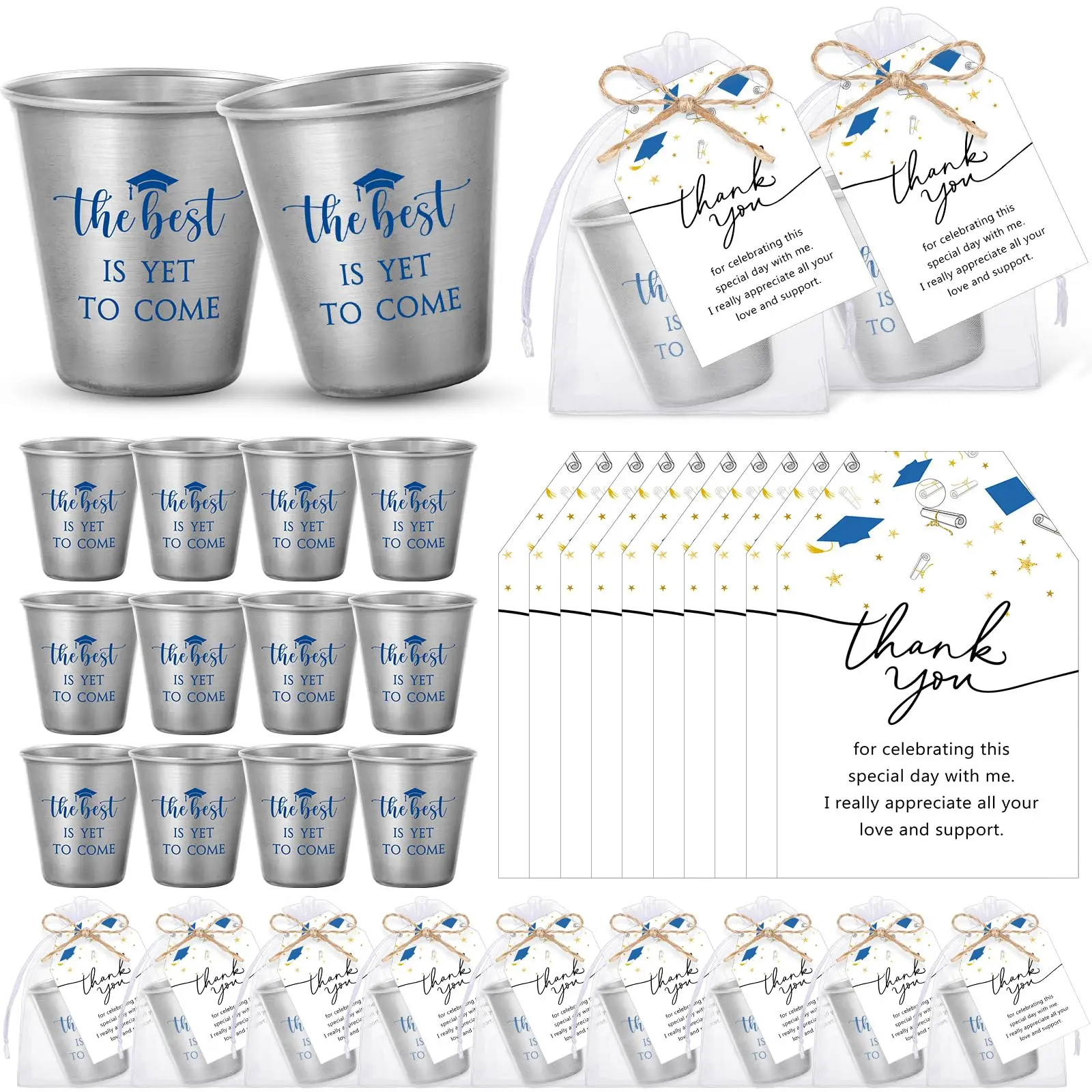 30 Sets, Blue, Stainless Steel, Wishes A