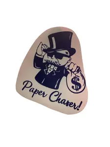 Paper Chaser Decal - Multiple Colors & Sizes Available - High-Quality Sticker with Tuxedo Design