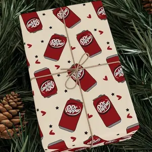 Dr. Pepper Wrapping Paper Fun and Quirky Soda Can Gift Wrap for Beverage Lovers and Fans