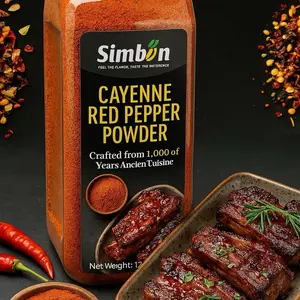Simbon Cayenne Red Pepper Powder - Crafted from 1000 Years Ancien Tuisine - Net Weight 12g - Flavorful Spice Blend