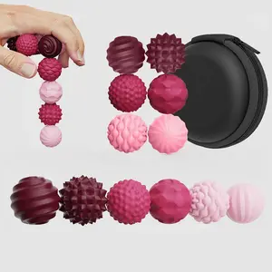 6/12pcs Silicone Magnetic Fidget Balls - 6 Textured Relax & Hand Exercise Toys | Quiet Sensory Desk Gift for Adults, Teens (Office/Travel) Christmas Stocking Stuffers, Christmas Gifts Ideas