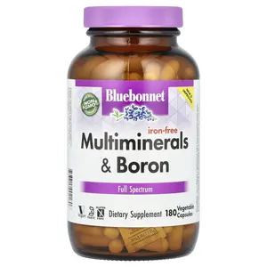 Bluebonnet Nutrition Multiminerals & Boron, Iron-Free, 180 Vegetable Capsules