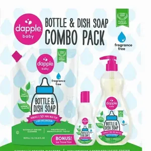 Dapple Fragrance-Free Bottle and Dish Soap, 2-Pack