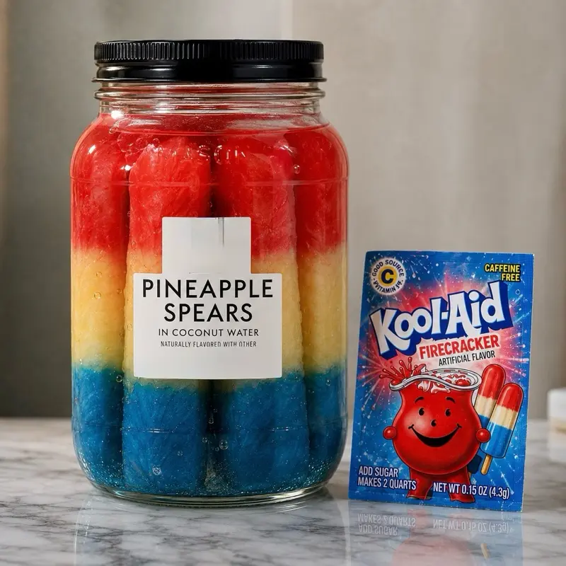 Firecracker Popsicle | Viral Kool-Aid Pineapples Firecracker Popsicle | Viral Kool-Aid Pineapples