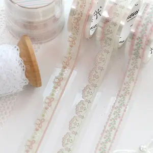 3 Rolls/bag Pet Tape, Floral and Lace Theme, Decorative Sticker for Bullet Journal, Computer Cards, Gift Tags, Handmade Crafts