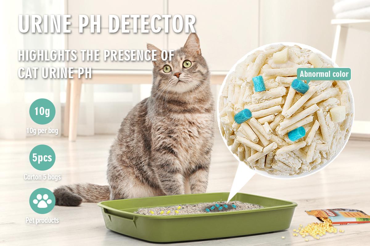 Cat Litter Self Checking Particles with Urine pH Detector Highlights Abnormal Color for Pet Health Monitoring