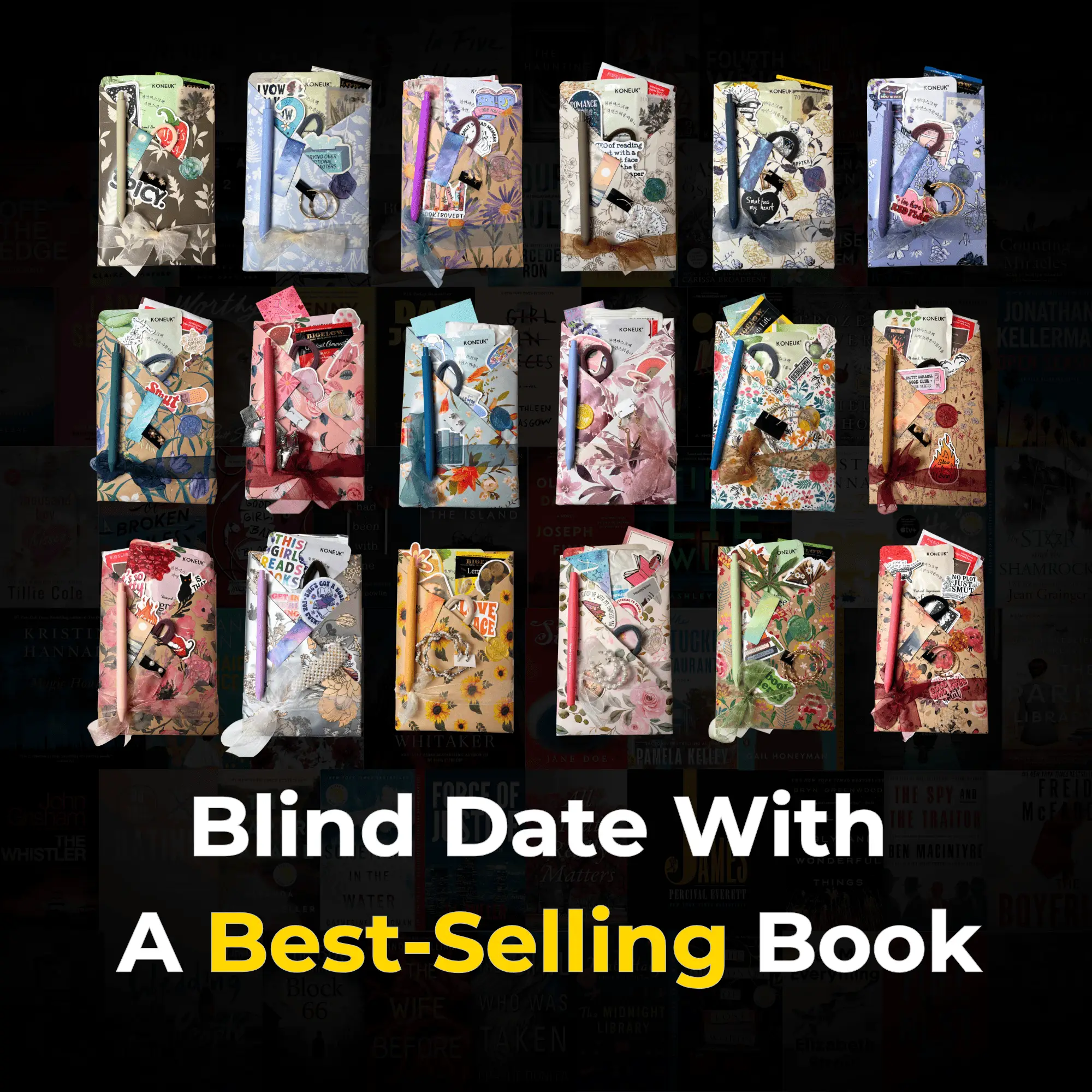 Blind Date With a Book Value Box - Perfect Gift for BookTok, Friends, and Self-Care, Personalized Free Bookish Gifts Back to School - New York Times,