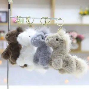 Cute Realistic Pony Plush Toy Doll Year of the Horse Mascot Zodiac Horse Bag Charm Keychain