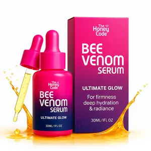 The Honey Code Bee Venom Face Serum - Hydrating, Firming Skin Care with Squalane, Hyaluronic Acid, Vitamin C - 30ml No Parabens or Sulfates