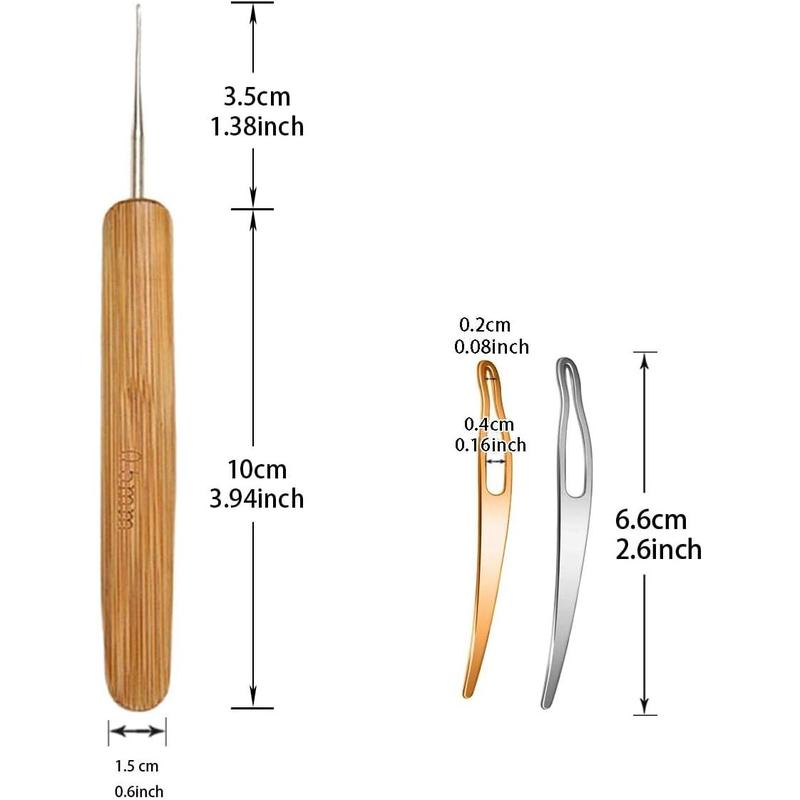 5 count Dreadlock Crochet Hooks Tool Crochet Hooks for Dreadlocks Crochet  with Lnterlocking Tool Hair Instant Loc Tool (0.5mm)
