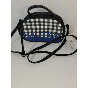 Nautica Stylish Checkered Crossbody Purse – Top Handle Camera Shoulder Bag