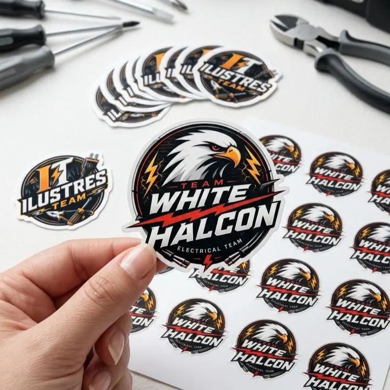 Waterproof Hard Hat Stickers for Construction Helmets | Durable Vinyl Decals for Electricians, Linemen & Trades