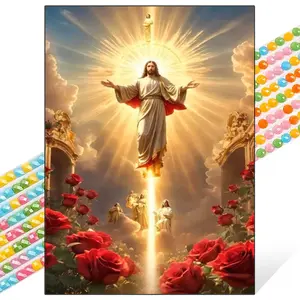 5D Diamond Painting Religious Diamond Embroidery Mosaic DIY Full Round Cross Stitch Rhineons Home Decor Handmade Gifts