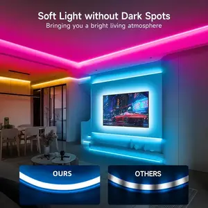 15M Neon LED Strip Lights | Flexible RGB Lighting | Remote & App Control | Indoor Home Decorative LED Strip
