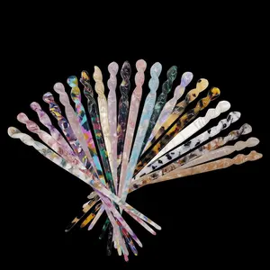 Vintage Hair Sticks Hair Pins Retro Hairpins Disk Hair Sticks Chinese Japanese Hair Chopsticks Tortoise Shell Leopard Print Hair Sticks Pins Picks Carved Long Fork Pen Hairpins Clips Barrettes for Bun Chignon Decorative Hair Accessories for Women