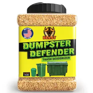 Beest Dumpster Defender Outdoor Trash Can Deodorizer and Liquid Waste Absorber - Biodegradable Odor Eliminator for Bins and Dumpsters - Made in USA