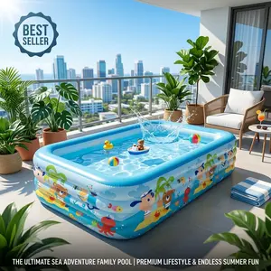 S1953557477 bathtub 60.23x41.3x22.8in Heightened and thickened 3/4-layer inflatable swimming pool for families and children, perfect for summer water parks, and essential for family activities with babies, adults, and children.