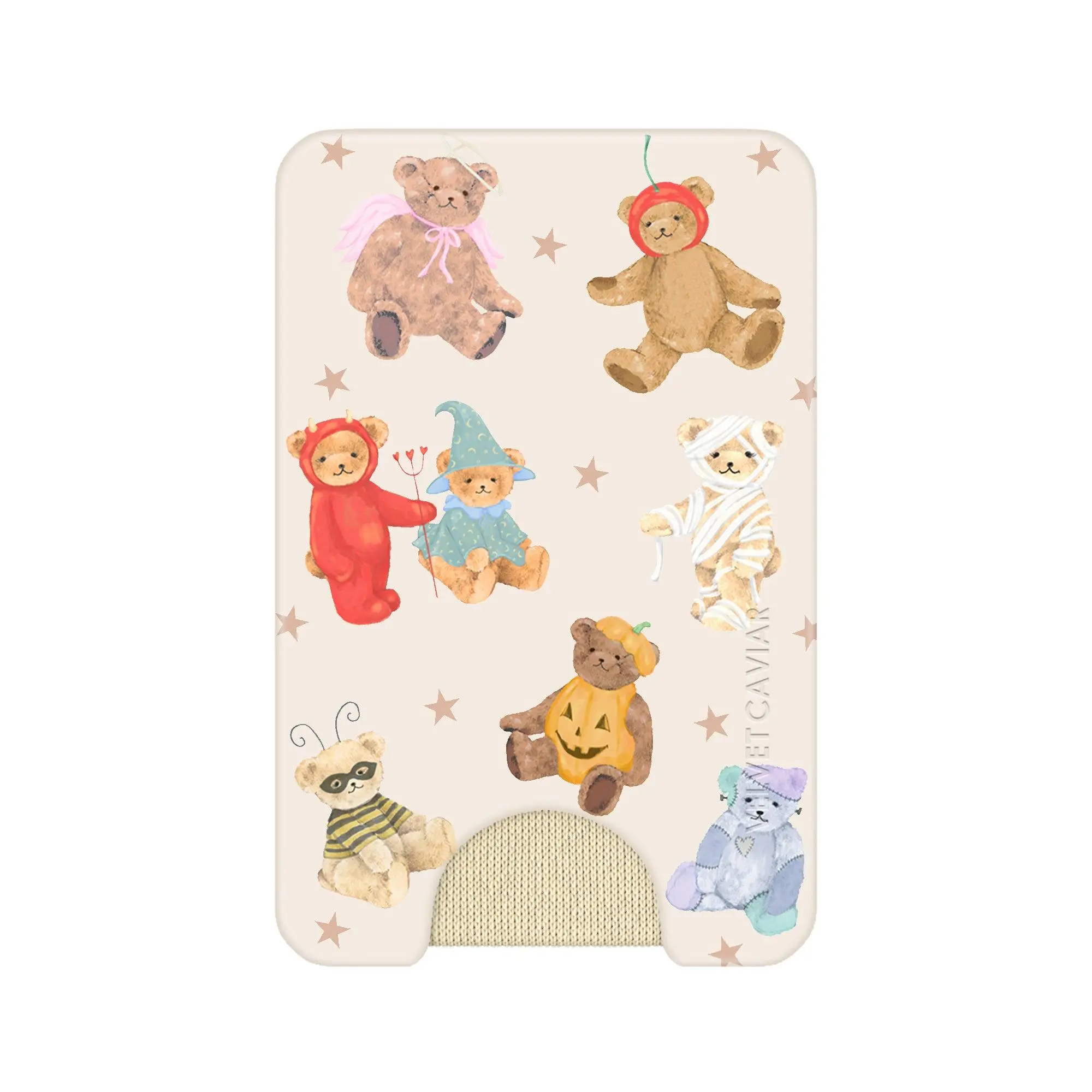 Teddy Scare Glitter MagSafe Wallet