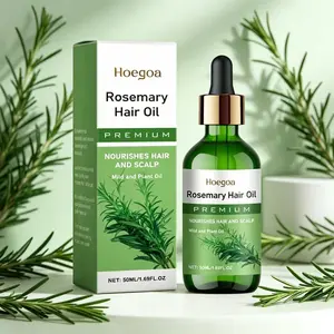 Hoegoa Rosemary Oil Hair Treatment Oil — Strengthens hair, smooths texture, nourishes hair, prevents breakage, reduces frizz; rosemary oil hair treatment  Vegan