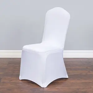 LinenTablecloth LTC Linens Stretch Spandex Banquet Chair Cover 10 Pack Solid White for Round Top Chairs 37x16x18 inch Precise Fit