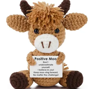 Adorable Mini Handmade Knitted Cow Plush,Super Soft Cute Stuffed Animal Toy,Squishy Stress Relief Decor,Bag Charm Keychain Accessory,Perfect Birthday Christmas Valentines Gift For Kids Girls Friends,Unique Handcrafted Desk Car Bedroom Ornament,Exquisite S