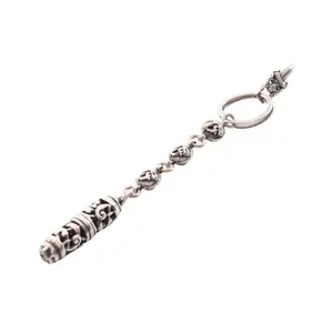 Pre-owned Chrome Hearts Sterling Silver 925 (Ag925) Small Leather Goods Celtic Roller Silver Key Holder
