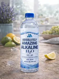 Absolutely Amazing Alkaline H2O 16.9 oz Bottles 24 Count 9.5+ pHB Organic BPA-Free High-Quality Hydration