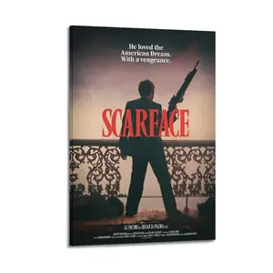 Scarface Modern Art Deco Painting Art Poster Wall Decoration Wall Poster Art Wall Rich Art Painting Corridor Art Painting Decoration Unique Artwork Vintage Design