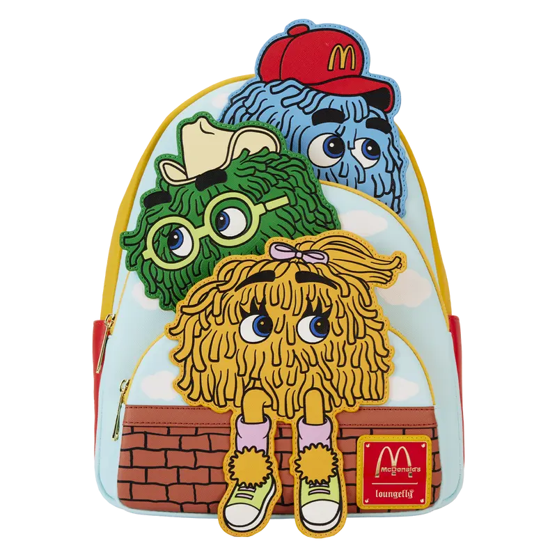 McDonald's Vintage Fry Kids Triple Pocket Mini Backpack