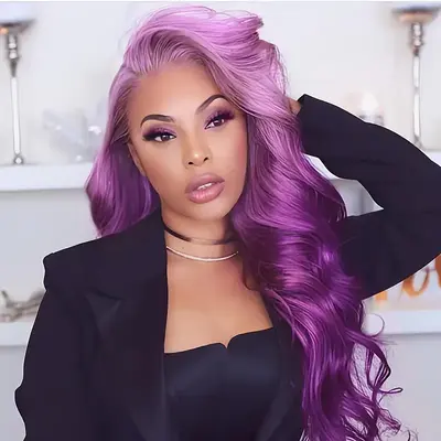 Purple Body Wave Wig TikTok Shop