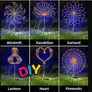 Solar Fireworks Light, Energy-Efficient Outdoor Decoration, Durable Design for Festive Atmosphere, Perfect for Gardens & Parties, Outdoor Solar Lights