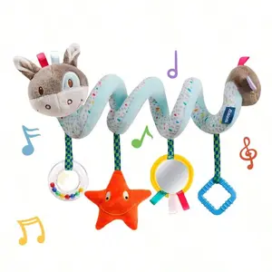 1pc Baby Rattle Hanging Stroller And Car Seat Toys High Contrast Sensory Toy Newborn Plush Activity Toys For Baby Shower Present Best Gift For Christmas Holiday Birthdays Hanging Baby Toys