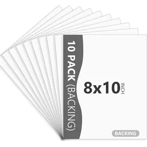 10-Pack White Uncut Picture Frame Backing Board Acid Free 8x10 White Matte Picture Board for Photos
