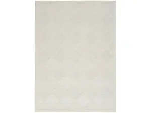 HomeRoots 480398 4 x 6 ft. Ivory & White Ikat Indoor & Outdoor Rectangle Area Rug