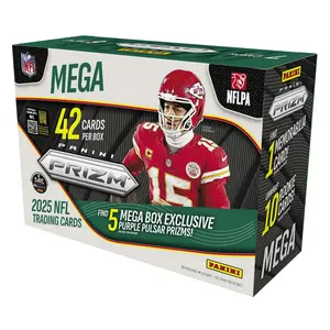 2025 Panini Prizm Football Hobby Mega Box (5 Purple Pulsar Hyper) 1 Mem