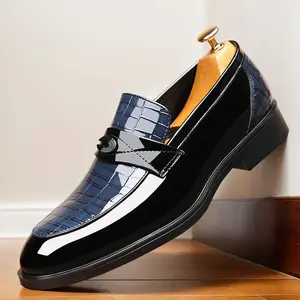 Large size men's business style formal shoes, non-slip rubber sole durable and comfortable casual Oxford shoes, suitable for wedding party business occasions 85668