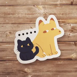 Cat and Dog Side Eye Sticker, Funny Meme Stickers, Cat and Dog Stickers, Dog Cat Meme, Animal Lovers Gift, Kawaii Sticker Gift For Laptop, Notebook