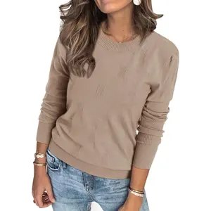 Soft Knit Sweater Fall Dressy Casual Pullover Tops