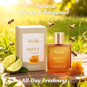 Natural Blend Honey Bergamot Fragrance, Gender-Neutral Perfume for Daily Use, 50ML Travel Size Liquid Scent, Aromatic bergamot