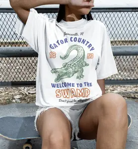 [Sale off up to 50%] Gators game day college football T-shirt, Vintage Florida cute girl or boy tee, xmas gift for student, gainseville swamp life tailgate shirt