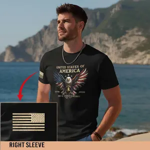 Retro 250th Anniversary of the United States T-Shirt, US Independence Day T-Shirt, Independence Day 1776-2026, Gifts for Patriots with the American Flag