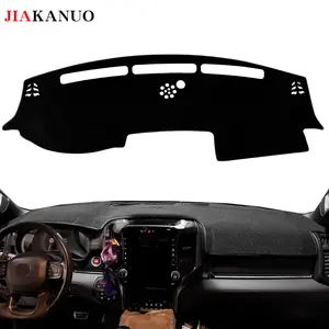 JIAKANUO Dashboard Cover Mat Fit for Dodge Ram 1500 2500 3500 2019–2026 Accessories,  Dash Cover, Anti-Glare Sunshade UV Resistant Dashboard Protector Mat Pad-Black,Polyester fluff design, dedicated for special vehicles
