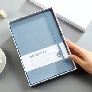 Set of 10 Durable A5 Leather-Bound Eco-Friendly Paper Notebooks, Perfect for Business Discussions or Student Use, Classic Hard Cover Design