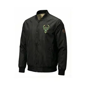 Bucks In Six Leather Ball Milwaukee Bucks Bomber Jacket