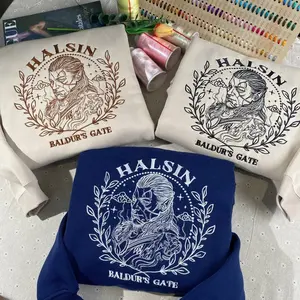 Halsin Baldur's Gate 3 Embroidered Shirt Gift For Astarion, Shadowheart Gale Appareal For Wyll, Karlach For Minsc, Minthara Tee, Mind Flayer Shirt Lae'zel