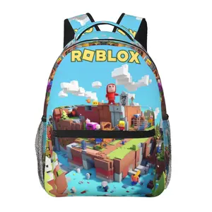 ROBLOX School Backpack – Large Capacity, Casual Daypack for Outdoor Sports and Office Use; Cartoon ROBLOX Merchandise Laptop Backpack/School Bag for Boys, Girls, and Gift Giving