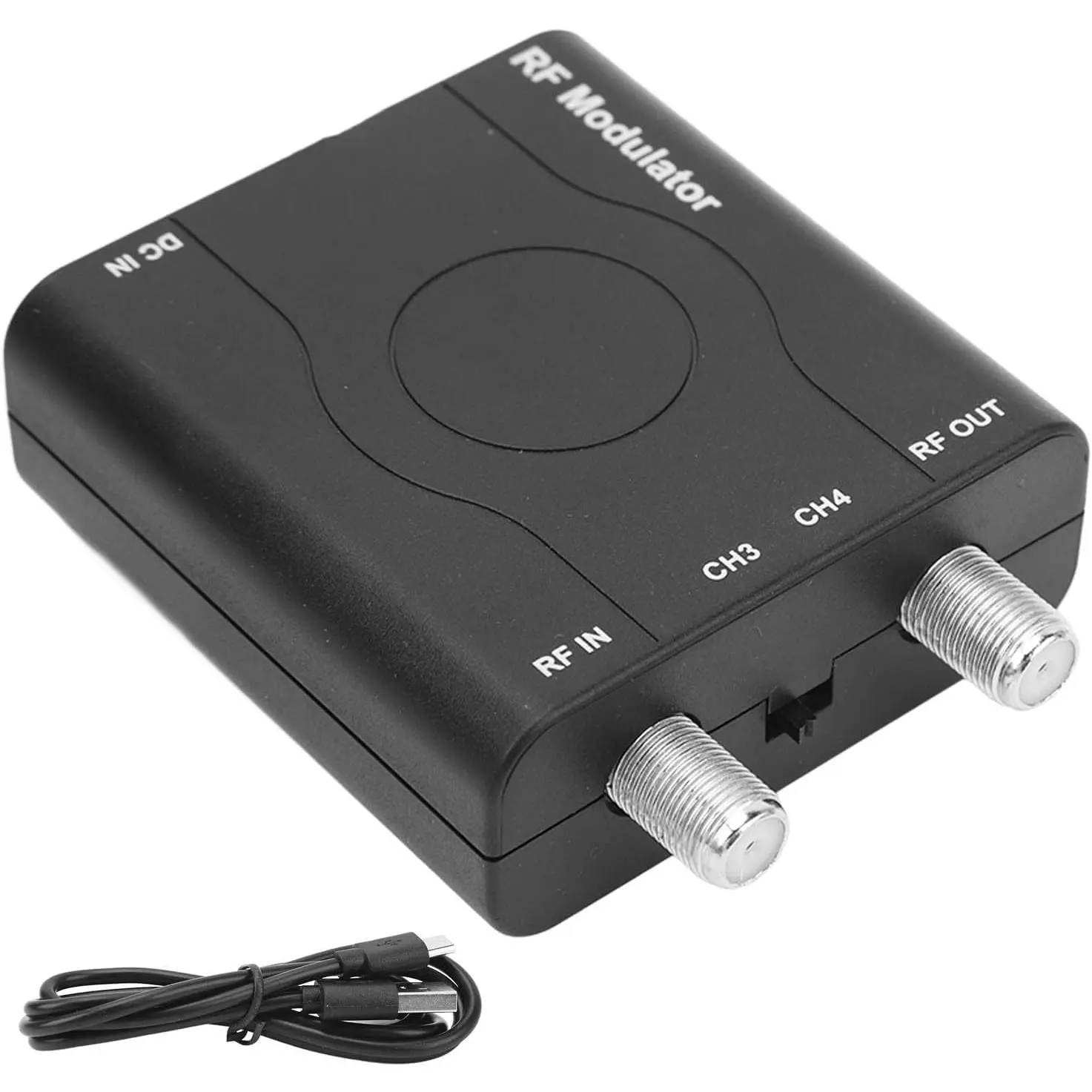 HDMI to Coaxial RF Modulator Adapter - Rugged, Long Life, Plug-and-Play Portable Converter with NTSC Output, 1080p Resolution, PLL Control, VHF Working Frequency, CH36125MHz, Fine Workmanship, RF Input and Output