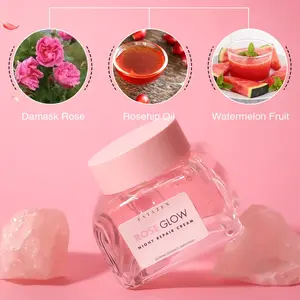 Rose Night Moisturizing Sleep Mask, No-Residue Formula, Deep Hydration, Soothes Dry Skin, Natural Rose Essence Base, 50g