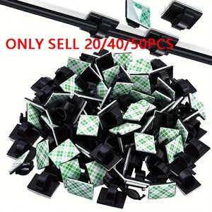 Self-adhesive Car Fixed Clip, Car Decorative Wire Fixing Organizer for Data Cable Light Cord, Wire Management Harness Clamp, Cable Management Kit
